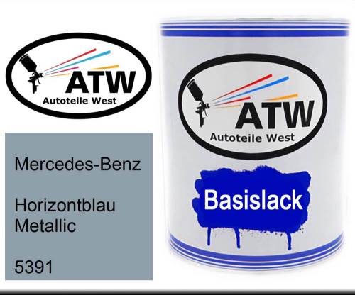 Mercedes-Benz, Horizontblau Metallic, 5391: 1L Lackdose, von ATW Autoteile West.